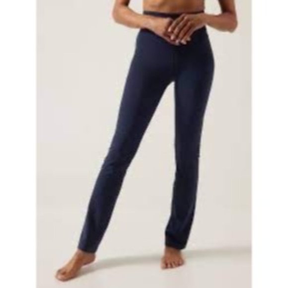 Athleta Pants Womens XXS Navy Blue High Waisted Elation Straight Leggings - Picture 1 of 6